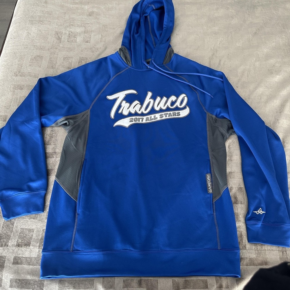 Alleson Athletic Hoodie Mens Medium Blue Trabuco 2017 All Stars Fleece Pullover